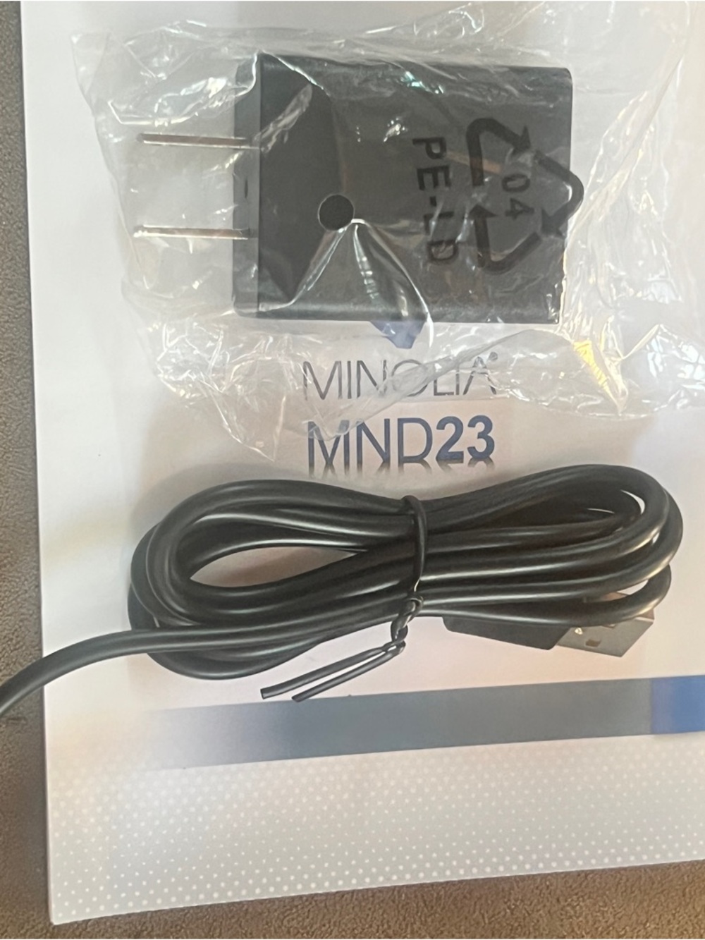 Minolta Camera ,  MND23 USB Power Adapter and Cable - Black for Charging